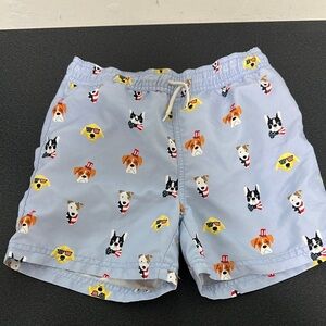 Janie and Jack Blue Dog Pattern Swim Shorts